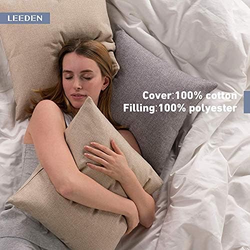 Leeden 26 x 26 Pillow Inserts - Jogue inserções de travesseiros com tampa de algodão - 26 polegadas de sofá