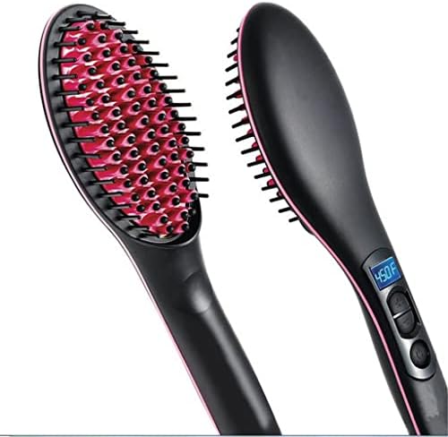 Quul escova elétrica Hair alisador de cabelo LCD LCD Ensorteamento pente de cabelo iônico Irons quentes pente pente de aquecimento