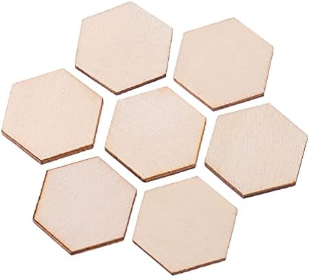 Magiclulu 100pcs inacabados mini peças de madeira hexagon