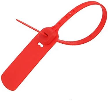 X-Dree 100pcs 300 mm de comprimento Nylon Rótulo Auto-trapaça marcador de cabo Torne de cabo Fio de fio vermelho (100 unids