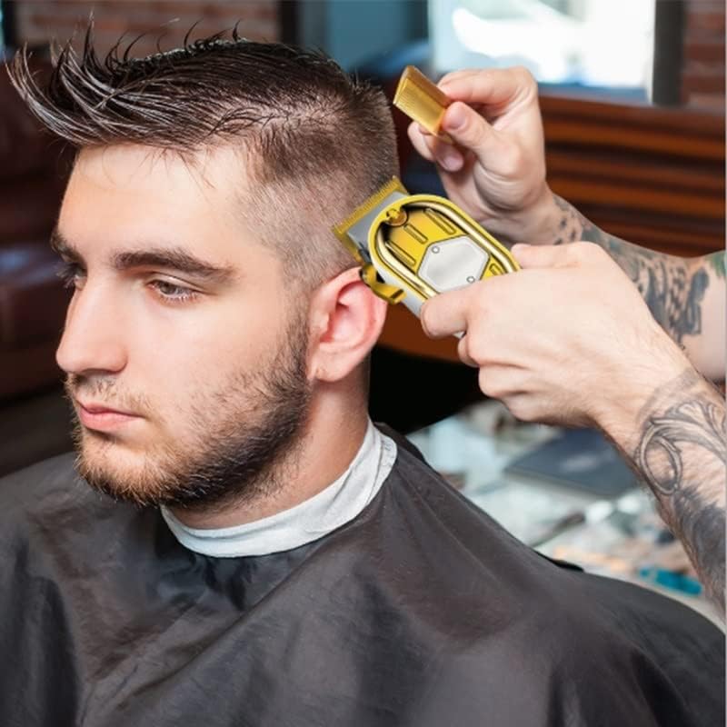 Tesoura de barbeiro Clippers de cabelo para homens, cabeleireiro cortador de cabelos profissionais metal full metal