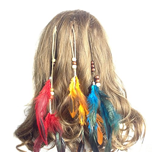 Conjunto de 6 extensões de cabelo hippie de boho