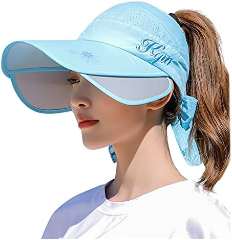 2021 Visor feminina do sol, aba larga, elástica, chapéu de sol, moda, proteção UV, boné de secagem rápida