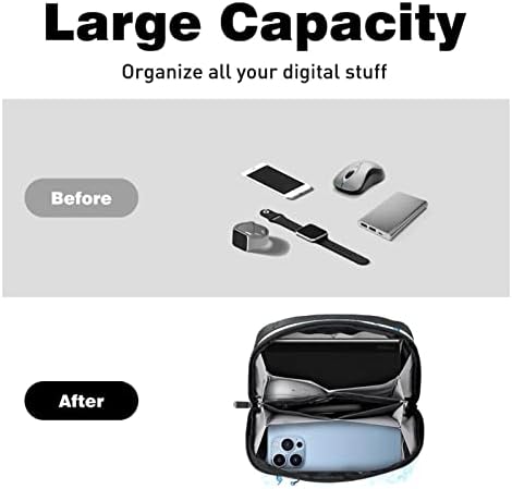 Organizador eletrônico Small Travel Cable Organizer Bag para discos rígidos, cabos, carregador, USB, cartão SD, árvore