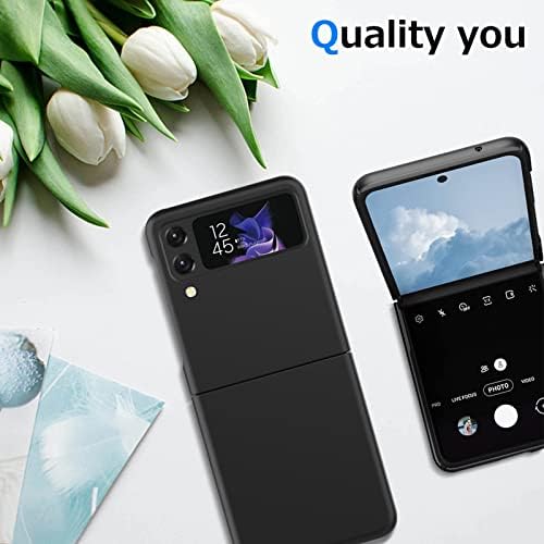 Rluyidiks para Samsung Galaxy Z Flip 3 Case, capa de telefone fosco dura e fosca, carregamento sem fio compatível com
