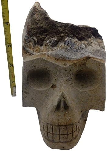 Mosoao Natural Amethyst Cluster Quartz Skull Cristal Skeleton