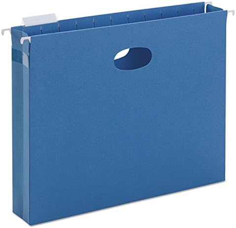 Smead 64250 Capacidade de 2 polegadas Lado fechado Bolsos de penduramento flexível letra letra Blue Blue 25/Caixa
