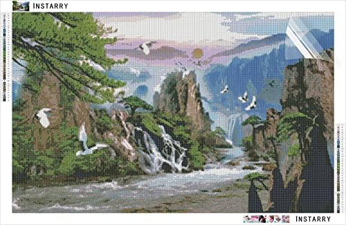Instarry 5D Kits de pintura de diamante DIY para adultos Drina completa cachoeira cachoeira pintura de mosaico cross