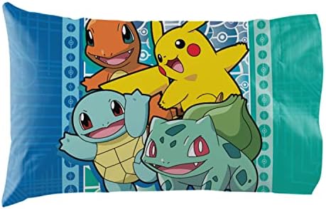 Northwest Pokemon First Starters de 5 peças Cama completa no conjunto de bolsas, 78 x 86