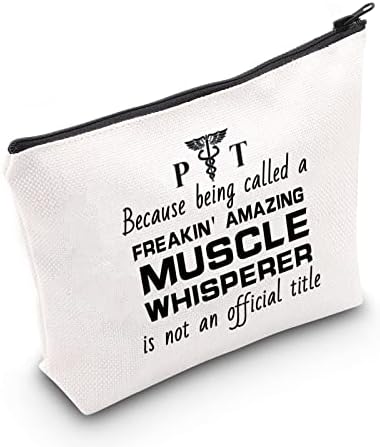 CMNIM Fisioterapeuta Presentes Bolsa de maquiagem PT Muscle Whisperer não é uma bolsa de viagem de zíper título