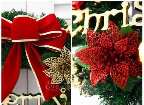 Huyander Artificial Christmas Wreath, Christmas Decoration, Gabinet Window Mount Christmas Shopping Scel Home Decoration, 16/12/20/24
