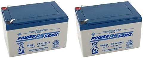 Substituição da bateria para Power-Sonic PS-12120F2 PS-12120 F2,12V 12AH EA. - 2 pacotes