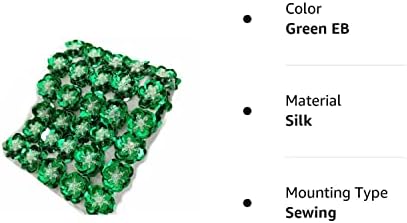 30pcs/3,2 cm de lantejoulas verdes bordando manchas de flores artes artesanato de costura de manchas de costura