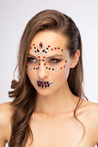 Jewels Face By Moon Terror - Festival Face Body Body Gems, SFX Maquia