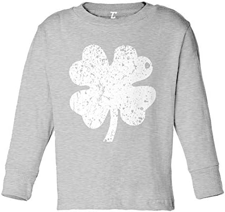Trebo de quatro folhas angustiado - Luck Irish Infant/Cotddler Cotton Jersey T -shirt