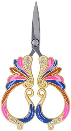 Costura Bordado de tesoura de tesoura Vintage Scissor de aço inoxidável para bordados, bordados, costura, artesanato de
