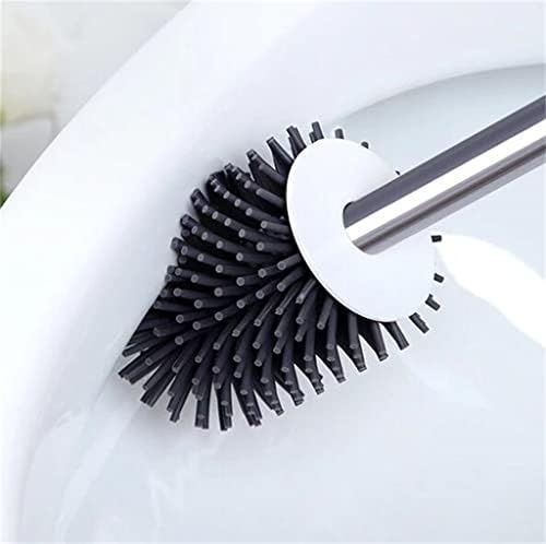 Escova de vaso sanitário genigw com cerdas de silicone para lavatório de limpeza de banheiros do banheiro conjunto de