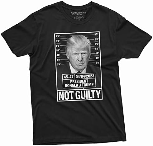 Donald Trump Polícia Camiseta fotográfica não culpada 45-47 Presidente camise