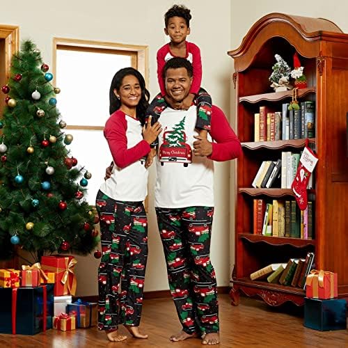PATPAT Combinando PJs de Natal para Família Baby Pijamas Conjunto de Manga Longa Cotton Christmas SleepBear para casais