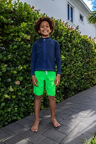 Nonetz Anti-Chafe Boy's Sustainable Swim Turnks Quick Dry Fabric com boxer breves shorts de natação forrados