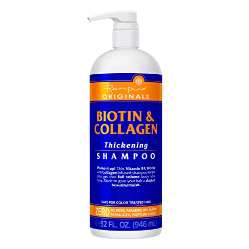 Renpure Originals Biotin & Collagen espessando shampoo, 32 fl oz