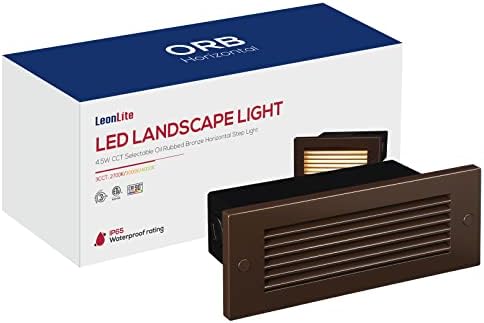Luzes de etapas LED de LED de Leonlite, 120V-277V, 2700K/3000K/4000K 3CCT selecionáveis, 4,5w 300lm de luminárias de escada