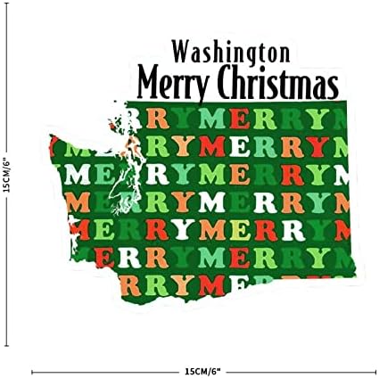Adesivo Decalque de vinil Feliz Natal Washington State Car Decal