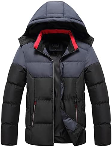 Pegsmio Winter Warm Jacket Mens Autumn Enposco Stand Collar Parkas Coat de Streetwear à prova de vento