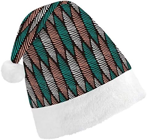 Chapéu de Papai Noel de Natal, Padrão de chapéu de férias de Natal para adultos, Hats de Natal de Comforto Unisex para o Ano
