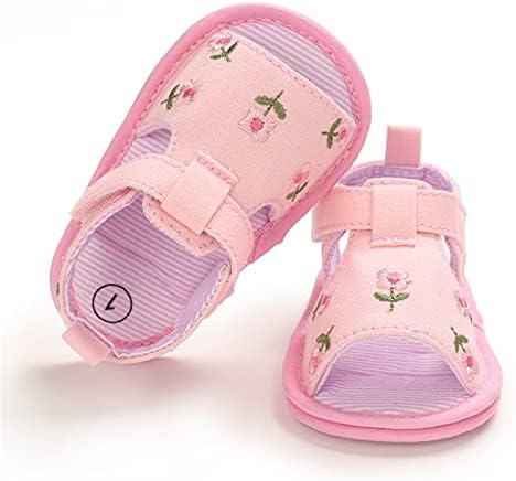 Sapatos de verão Flor de berço -Libernador de crianças pré -caminhão sandálias Baby Hollow macio