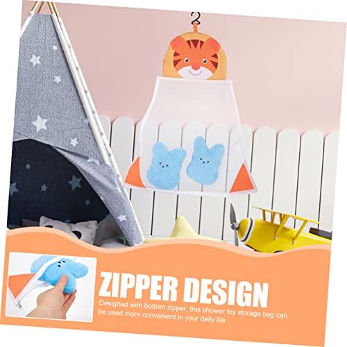 Alipis Zipper Mesh Bags Sacos de malha de armazenamento infantil para brinquedos para brinquedos Saco de armazenamento