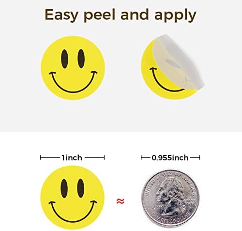 Sorria adesivos de rosto feliz incentivar adesivo de 1 polegada, adesivos de recompensa de professores alunos, pré -escolar,