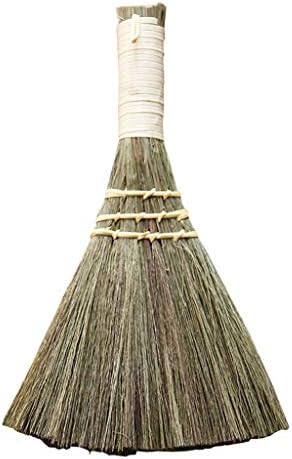 Razzum Solid Broom Tarde a mão Pó de vassoura pequena Material natural Pure Broom Small Area Cleaning Brassom e lixo conjunto