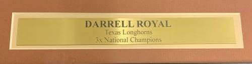 Darrell Royal assinado 16x20 foto emoldurada Longhorns JSA - fotos autografadas da faculdade