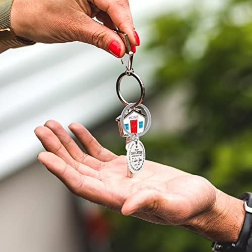Operitacx Car Decoração de carro Decoração Backpack Keychain Papai Presentes 2pcs Chave de chaves inspiradoras Chave de