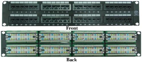 ACL 2 Unit RackMount 48 Port Cat6 Patch Panel, Horizontal 110 Tipo 568a e 568b Compatível, 1 pacote