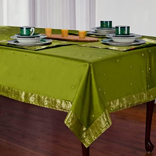 Olive Green - Toalha de mesa oblonga à mão - 60 x 120