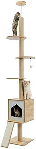 Dnats Condomínio de árvores de gato grande com sisal risques abriga Hammock Cat Tower Furniture Kitty Activity Center