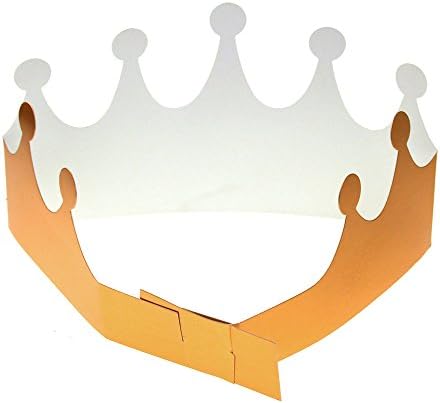 Homeford Gold Paper Crown Hat, 8-1/2 polegadas, 5 contagens