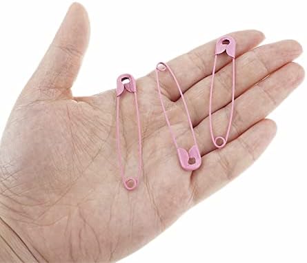 Saktopdeco rosa pinos de segurança de 2,16 polegadas pinos de segurança de metal para artesanato manual pacote de artesanato de