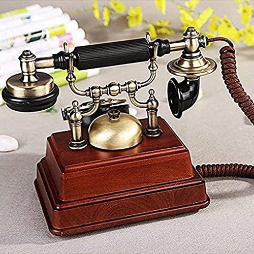 XJJZS Telefone Antique telefone Vintage antigo escritório em casa fixo Landlineclassic Vintage antiquado estilo rotativo