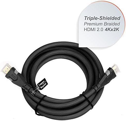 Siig Legacy & Beyond Series Premium trançado HDMI 2.0 Cabo com Ethernet 4K @ 60Hz Black Color - 3M