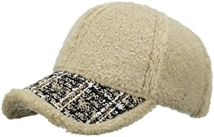 Keusn Winter Cap para mulheres Moda Mulheres Esporte Impressão de Lattice Mantenha Quente Capinho de Baseball Capinho Hip Hop Hat chapéu
