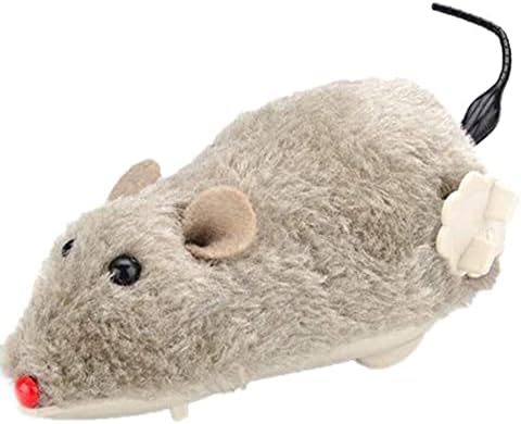 Pulabo Pet Dog Cat Plush Funny Toy Mouse Mouse Animal Wind Up Running Play Presente - Random Color Popular