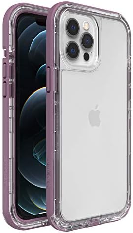 Life Profpress 77-65476 Para Apple iPhone 12 Pro Max, Slim Droptoptone, Proférico e Proférico de Neve, Próxima série, Clear/Purple