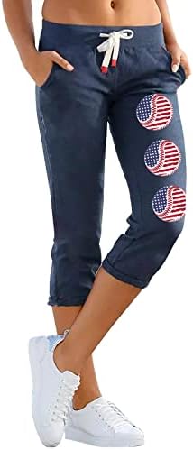 Calças para mulheres trabalham casuais de alta cintura elástica de beisebol de beisebol calças impressas para mulheres