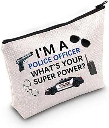 Policiais engraçados de Levlo Polícia Cosmética Bag da Academia de Polícia Presente Graduação Eu sou um policial qual é a sua bolsa