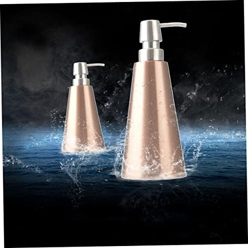 Esquema 1pc de aço inoxidável recipiente de aço shampoo dispensador de lavagem corporal dispensador de shampoo manual de shampoo