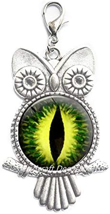 Manute o olho verde e amarelo olho-olho-olho-verde lagosta olho-olho de jóias verde-olho de coruja com zíper, olho de olho com zíper
