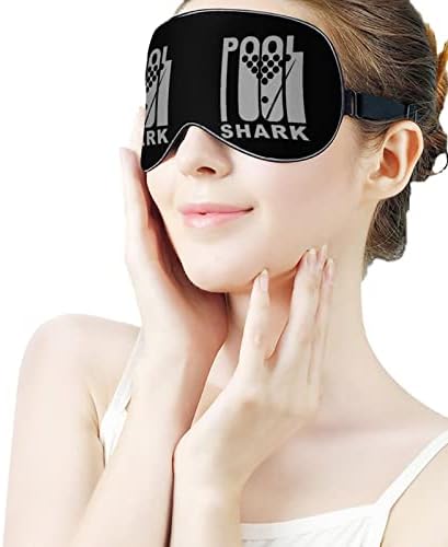 Máscara de olho de tubarão piscina sono de olhos vendados com bloqueios de cinta ajustável Blinder leve para viagens para viagem de